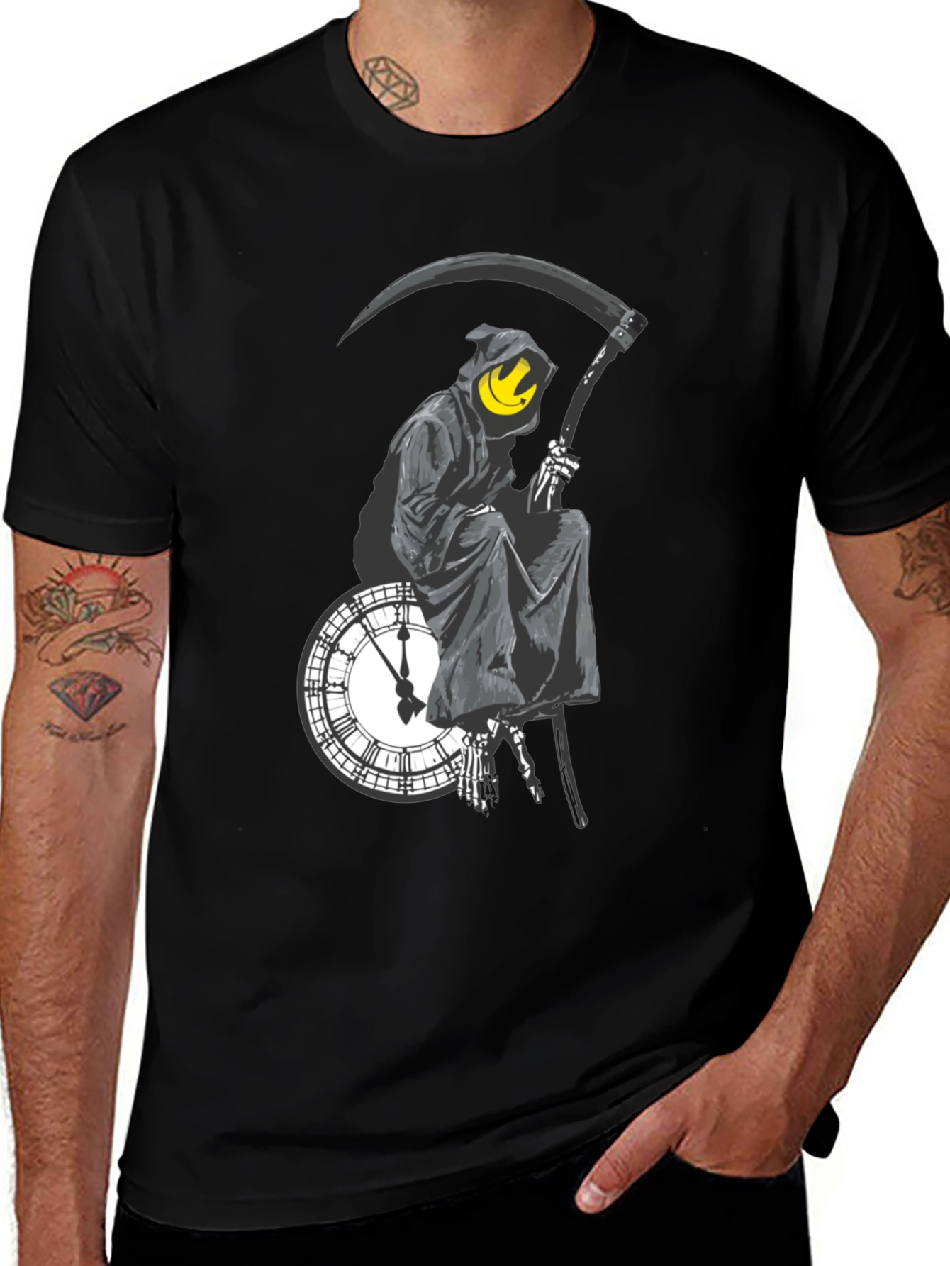 Grim Reaper Clock T-Shirt