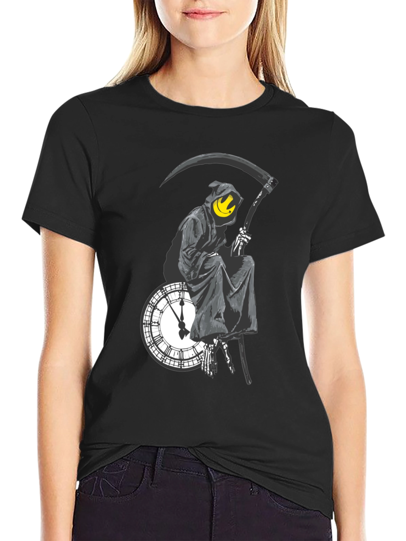 Grim Reaper Clock T-Shirt