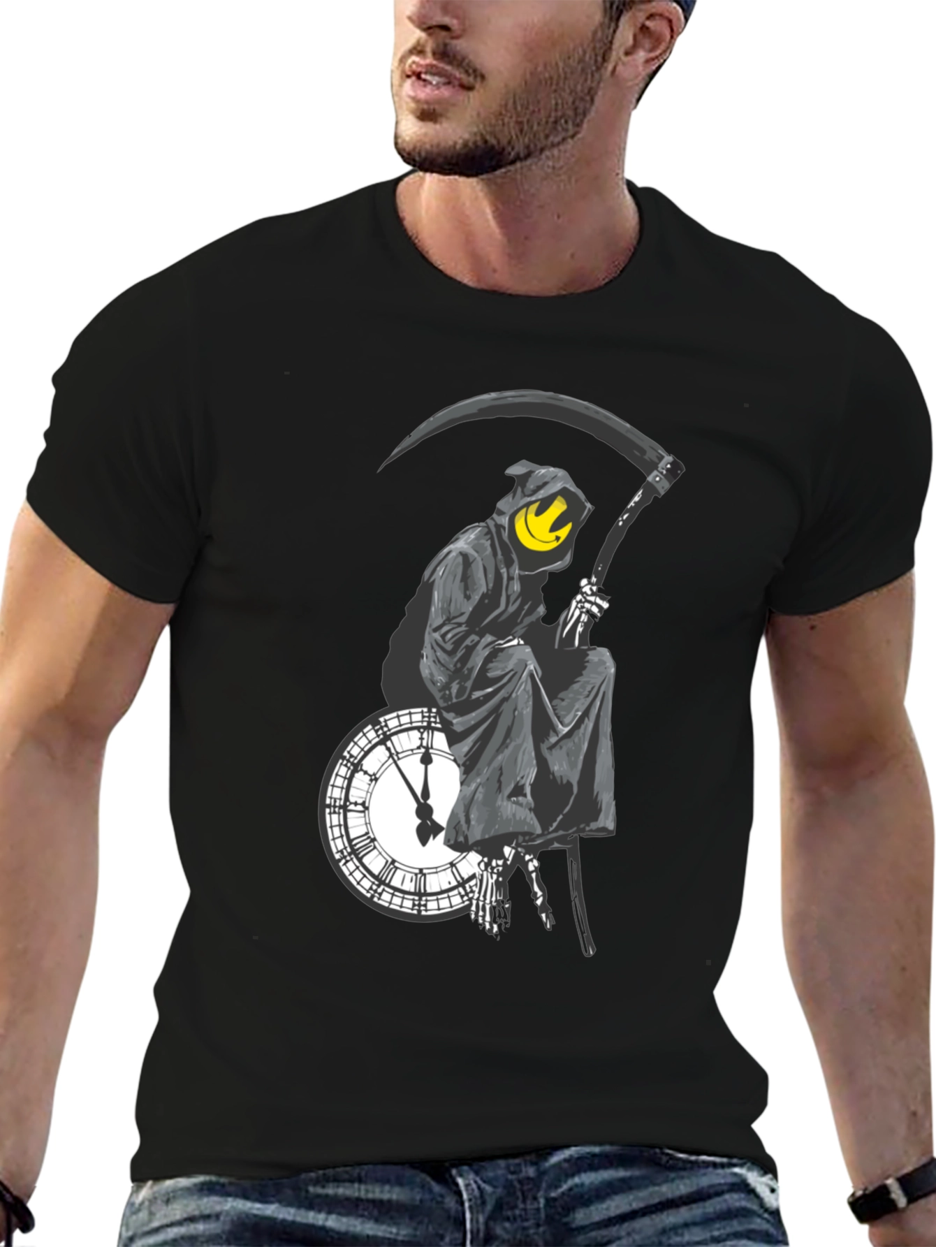 Grim Reaper Clock T-Shirt