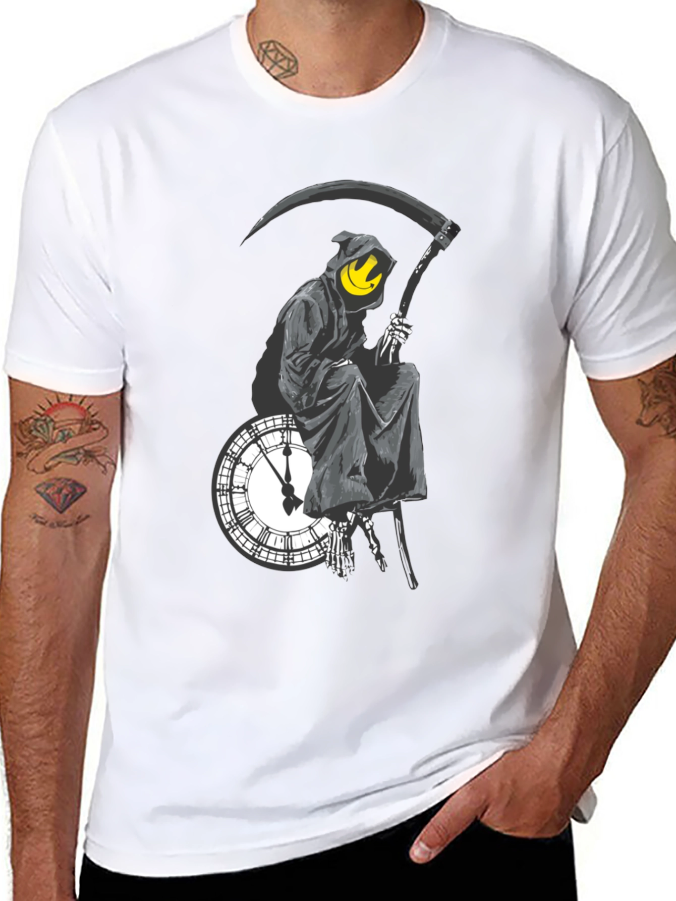 Grim Reaper Clock T-Shirt