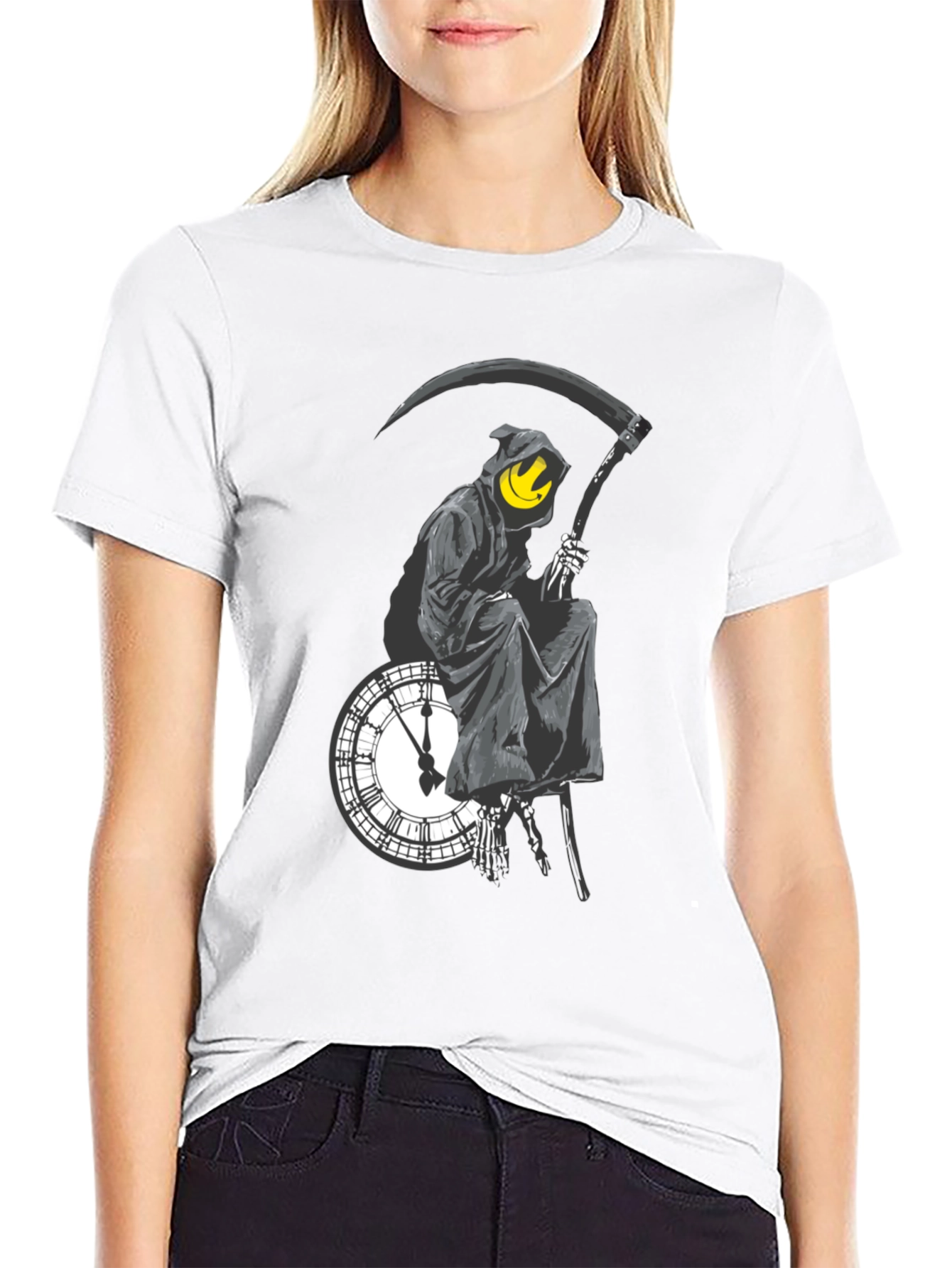 Grim Reaper Clock T-Shirt