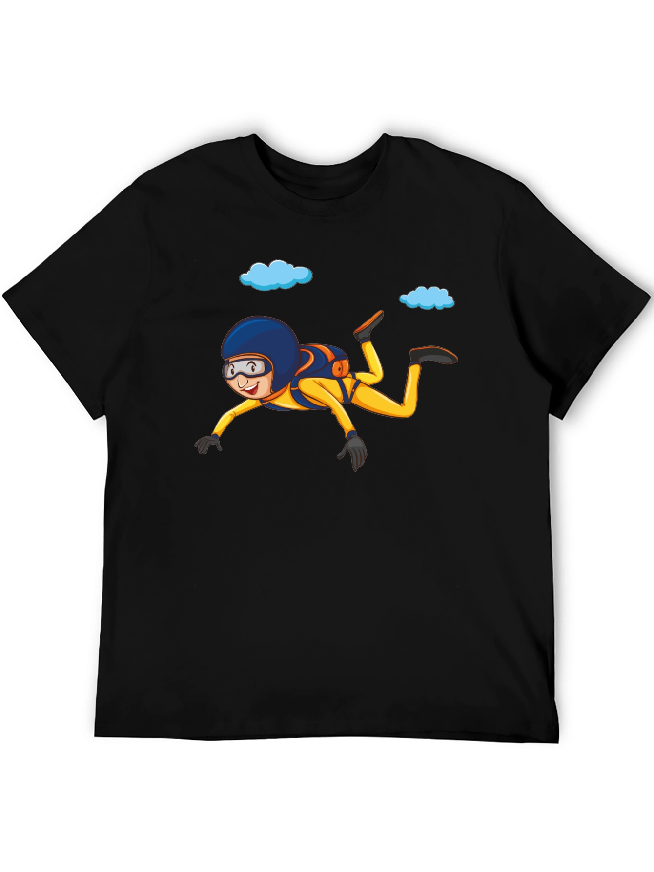 Skydiving T-Shirt Cartoon Graphic Tee