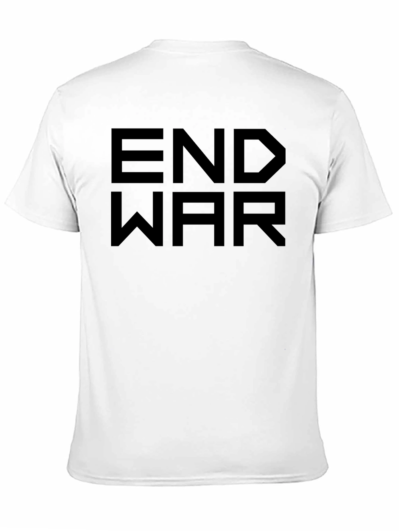 End War Black Graphic Tee - Bold Statement Shirt