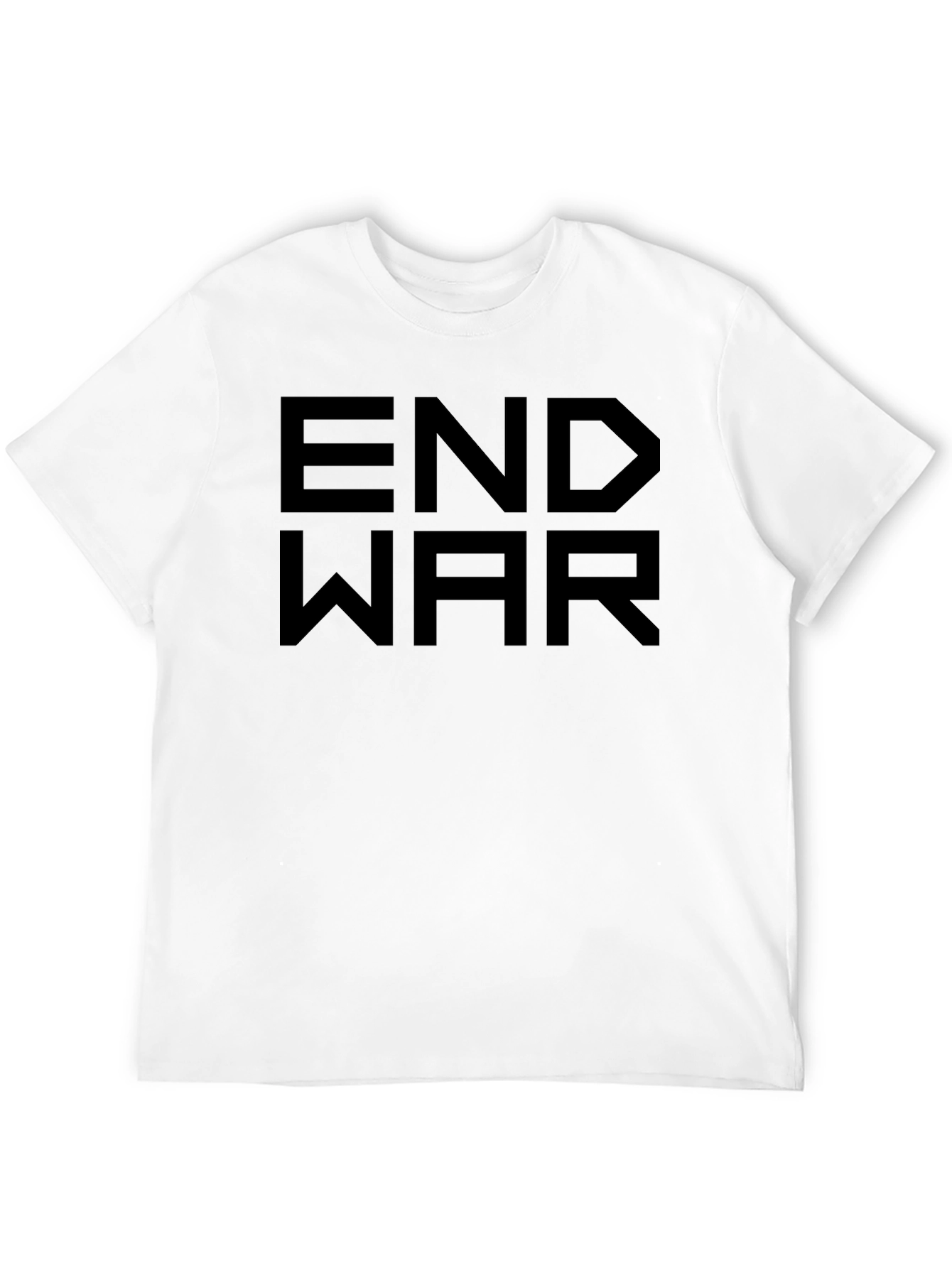 End War Black Graphic Tee - Bold Statement Shirt