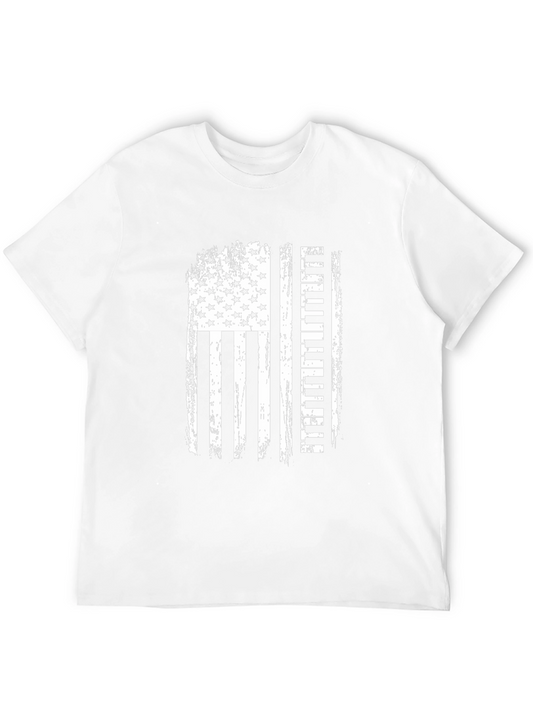 American Flag Piano Player Black T-Shirt