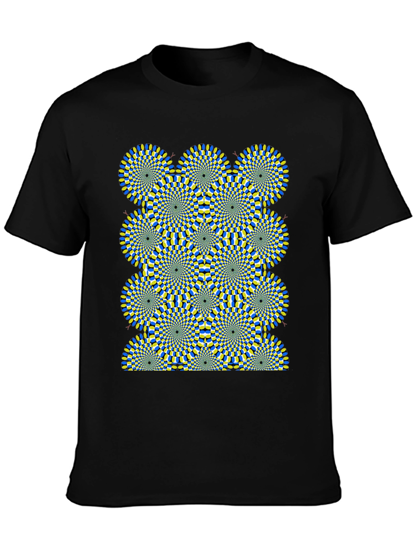 Optical Illusion Graphic Black T-Shirt
