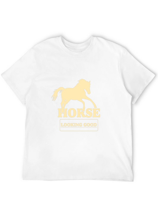 Horse Graphic Mens T-Shirt - Black