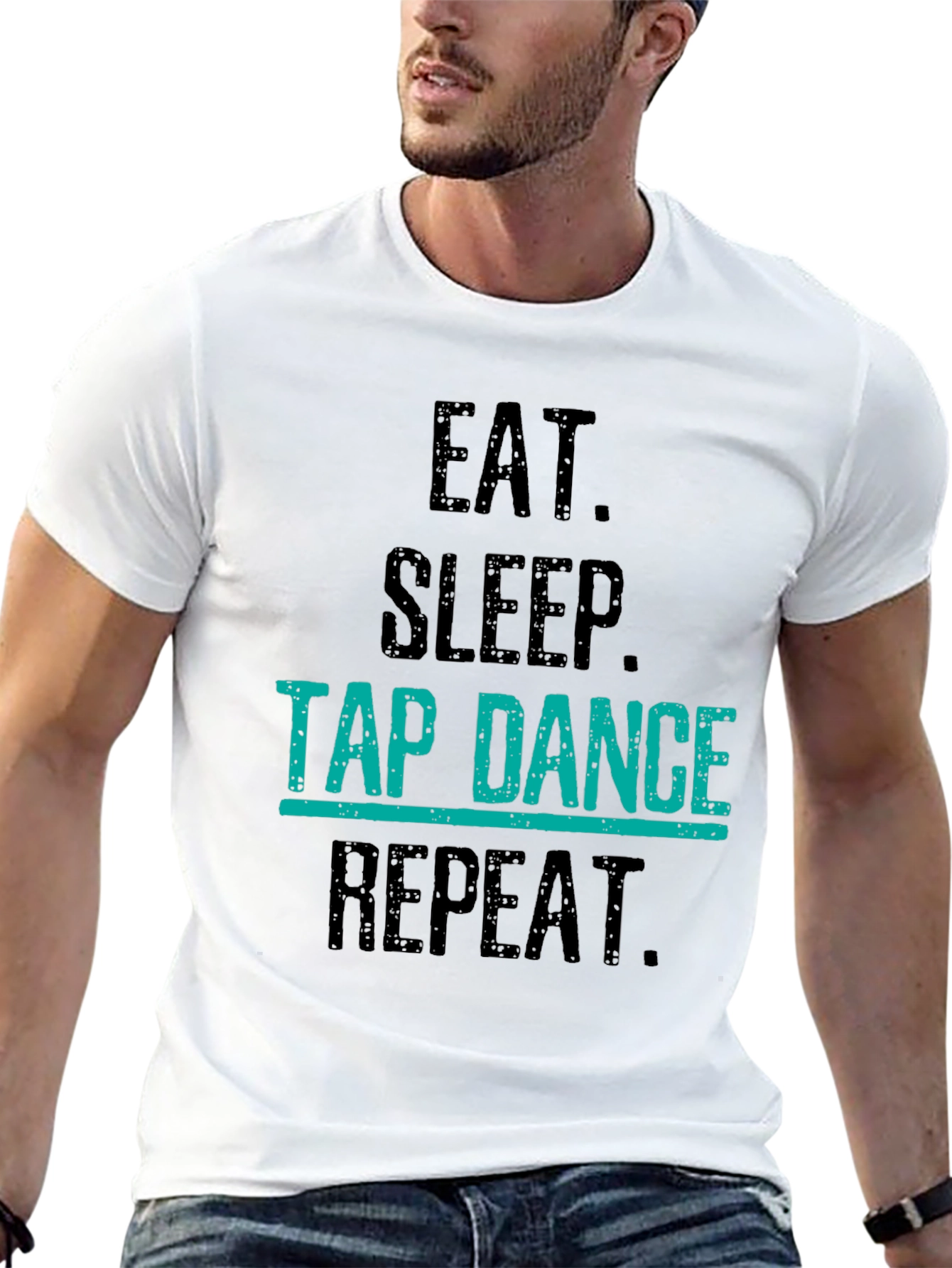 Eat Sleep Tap Dance Repeat Black T-Shirt