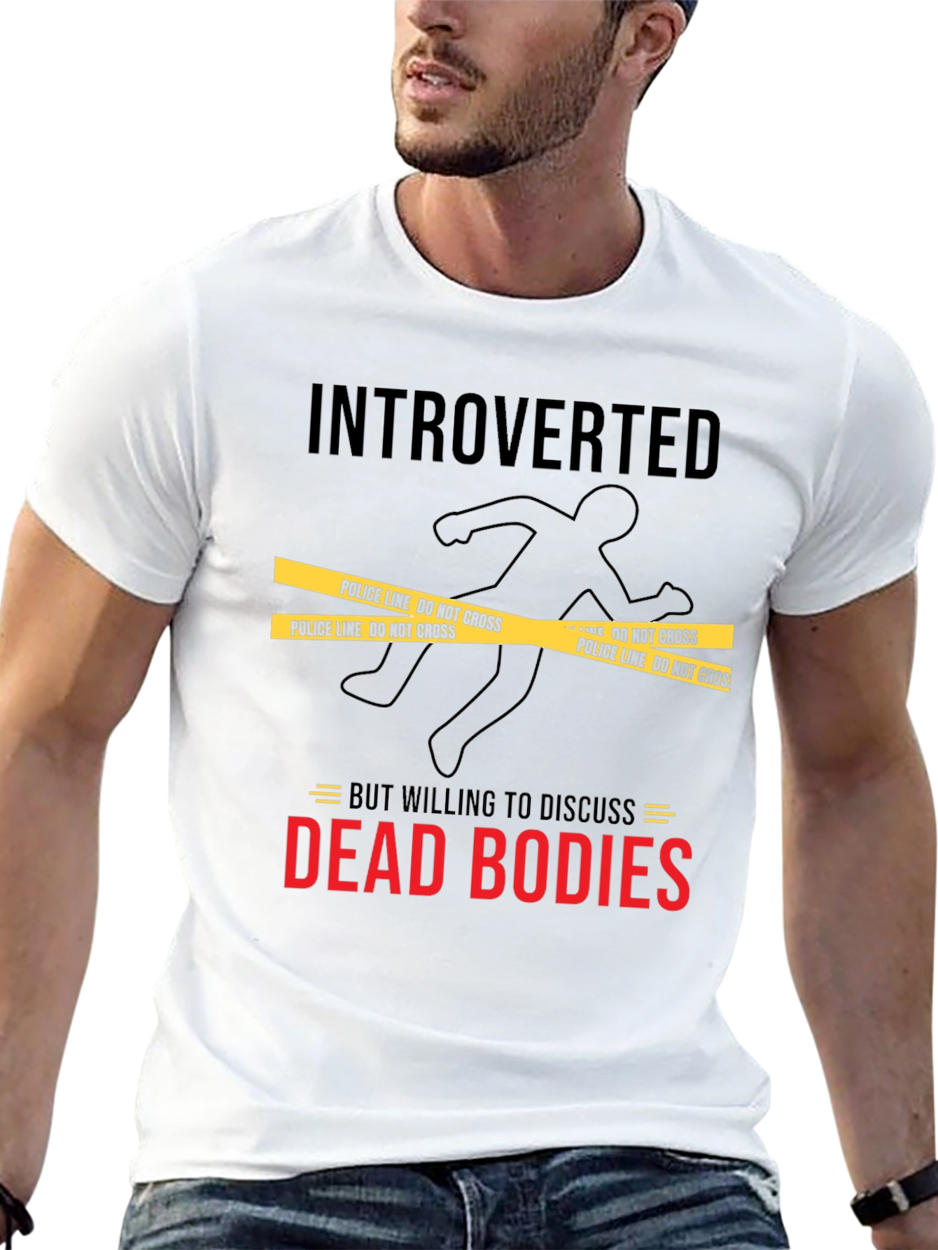 Introverted Dead Bodies Humor T-Shirt