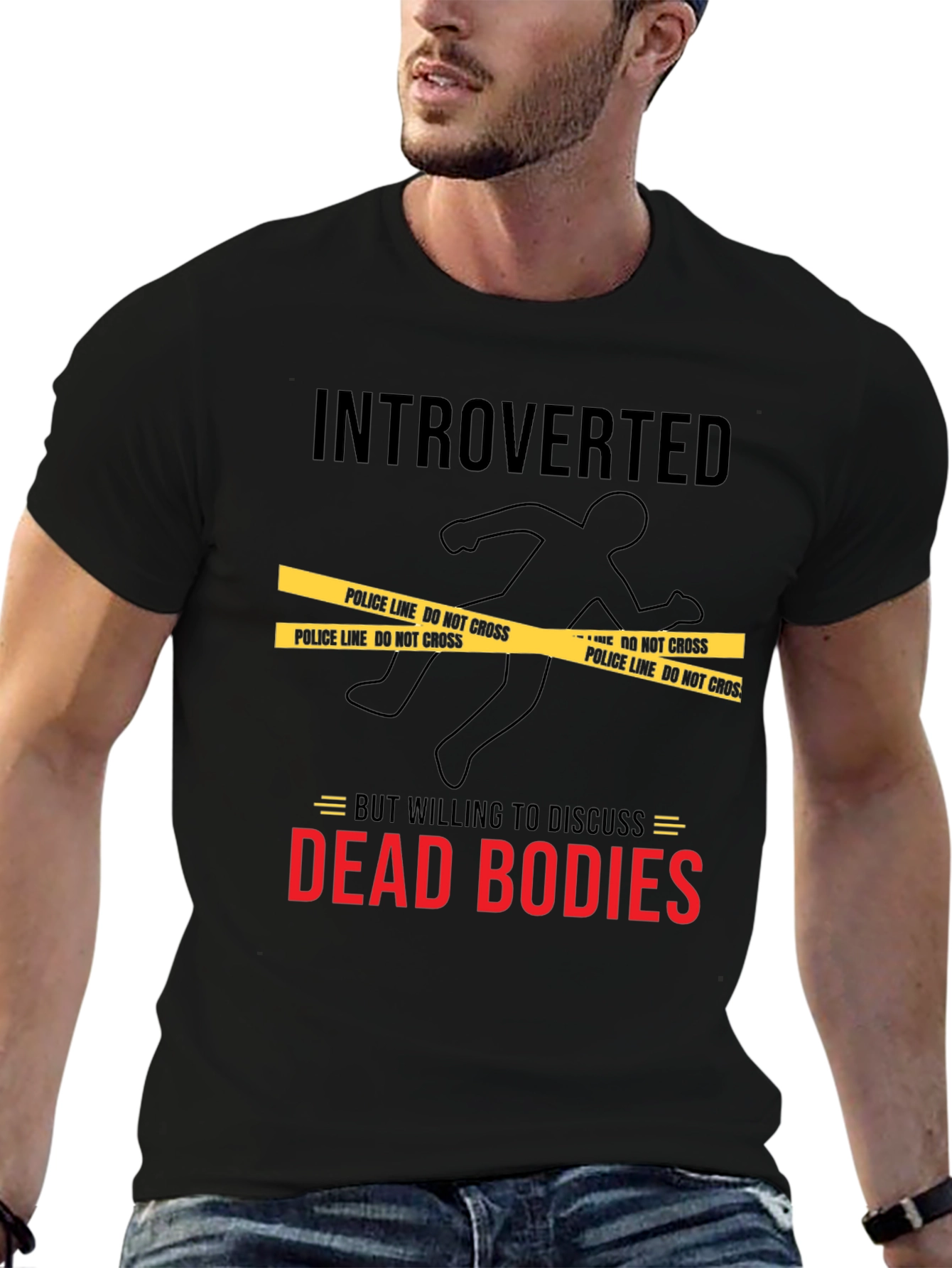 Introverted Dead Bodies Humor T-Shirt