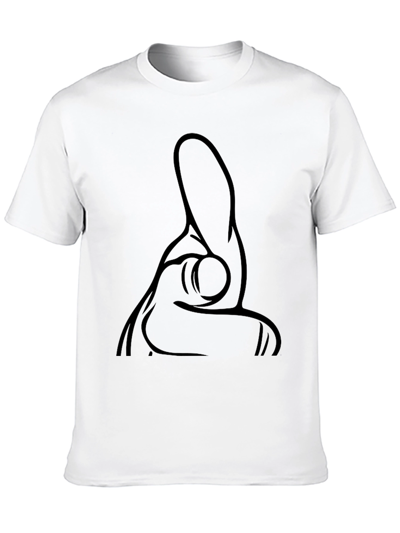 Pointing Finger Graphic Black T-Shirt