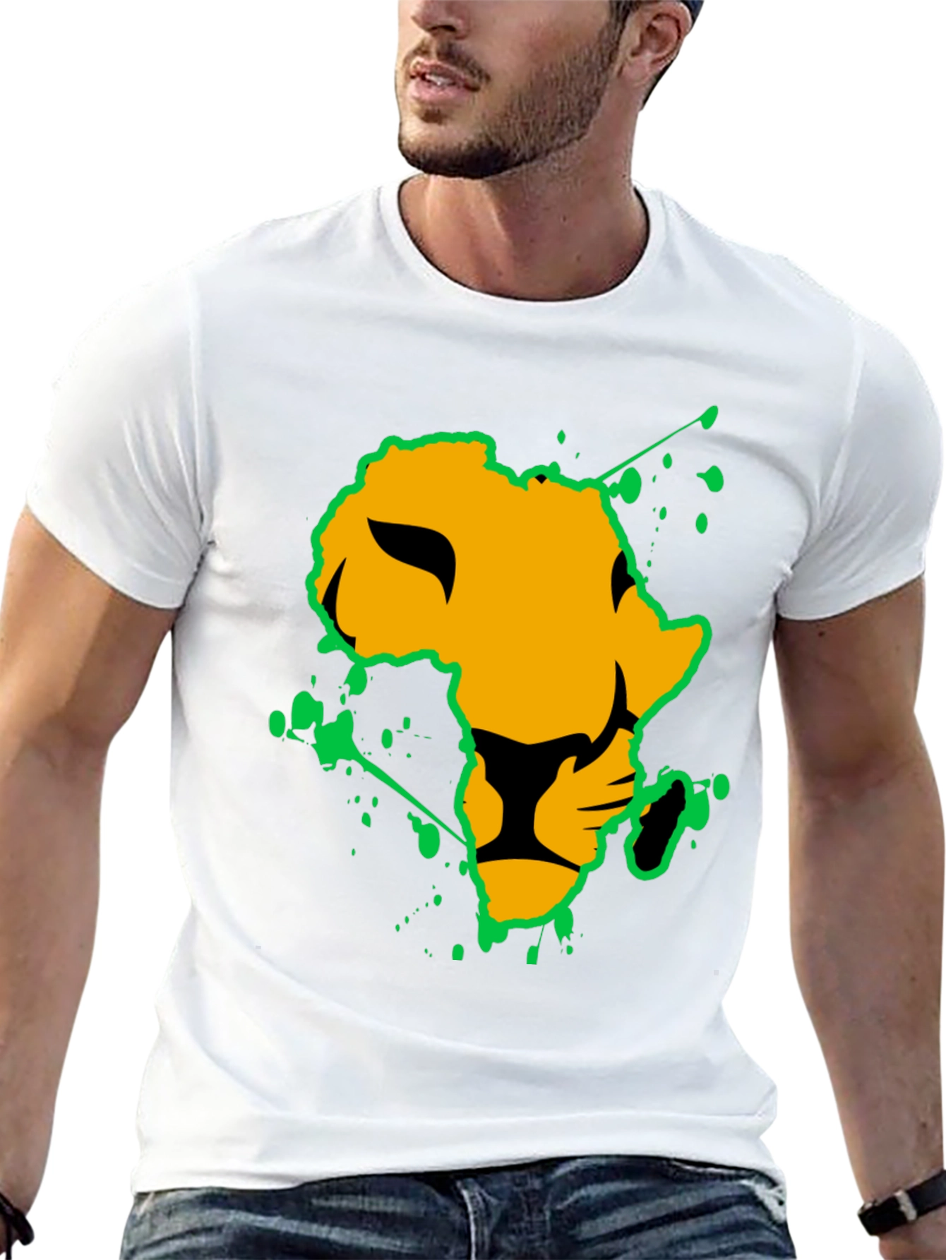 Lion Africa Graphic Tee - Black