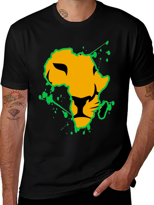 Lion Africa Graphic Tee - Black