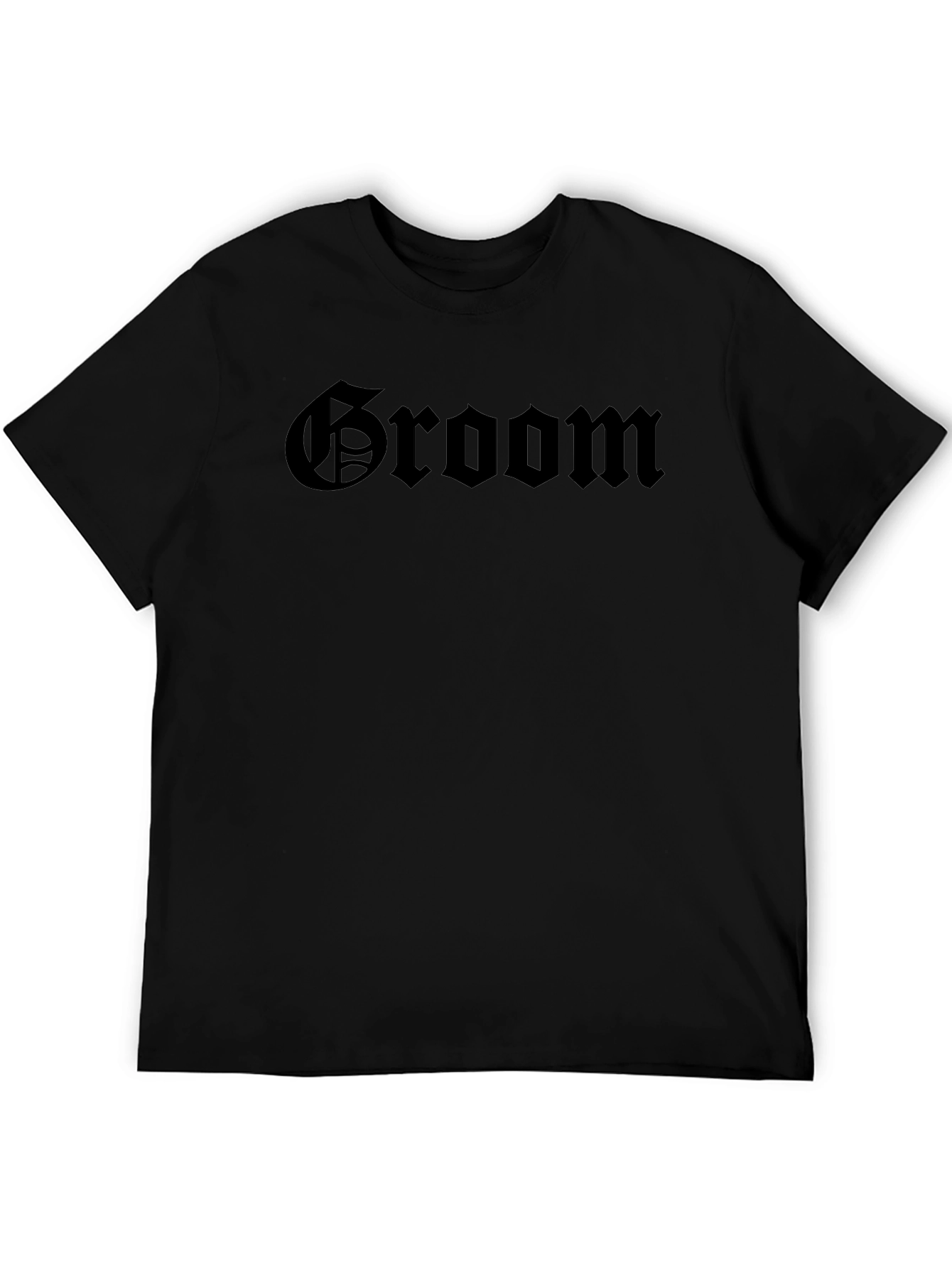 Groom Gothic Text T-Shirt - Wedding Apparel