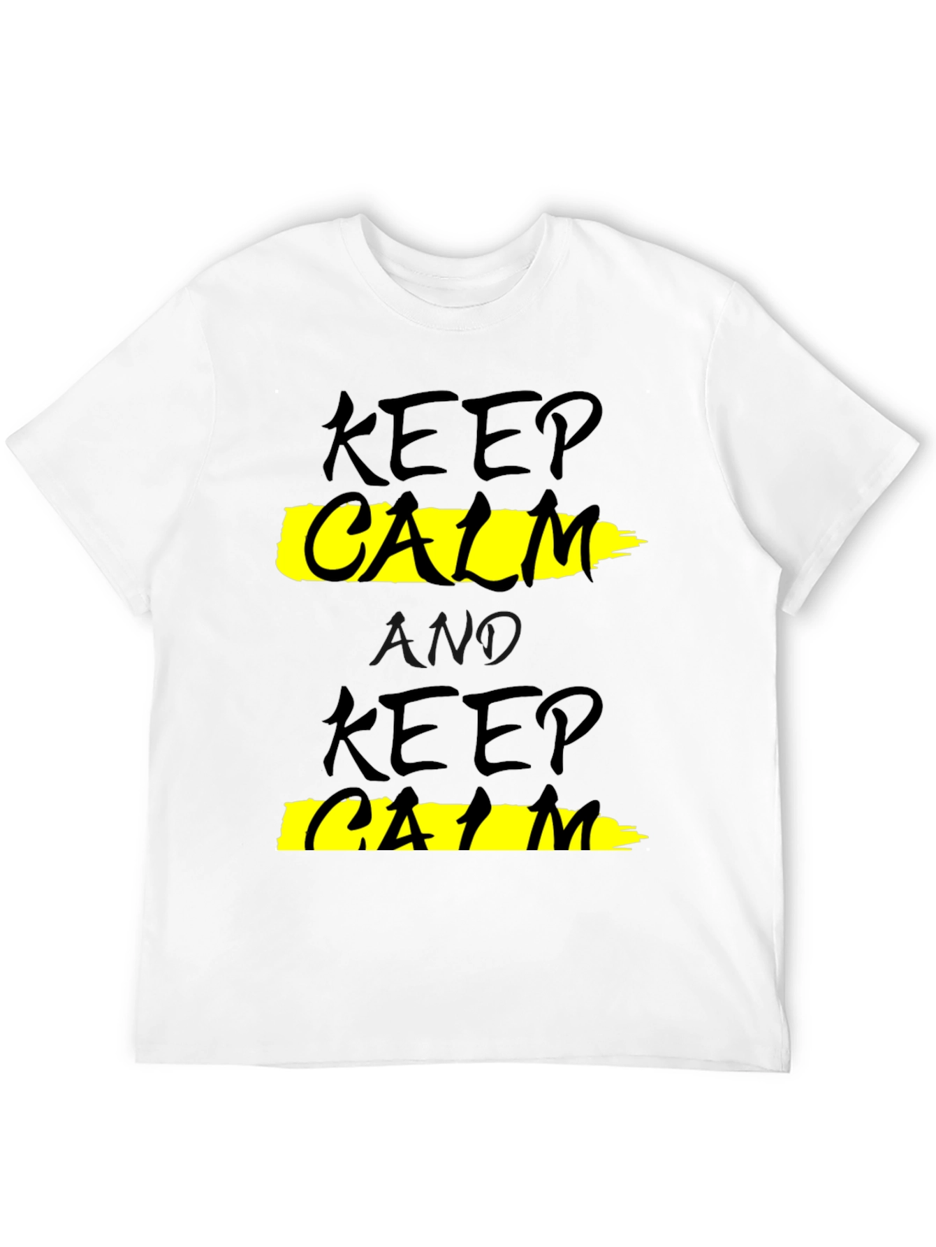 Keep Calm Black Graphic T-Shirt