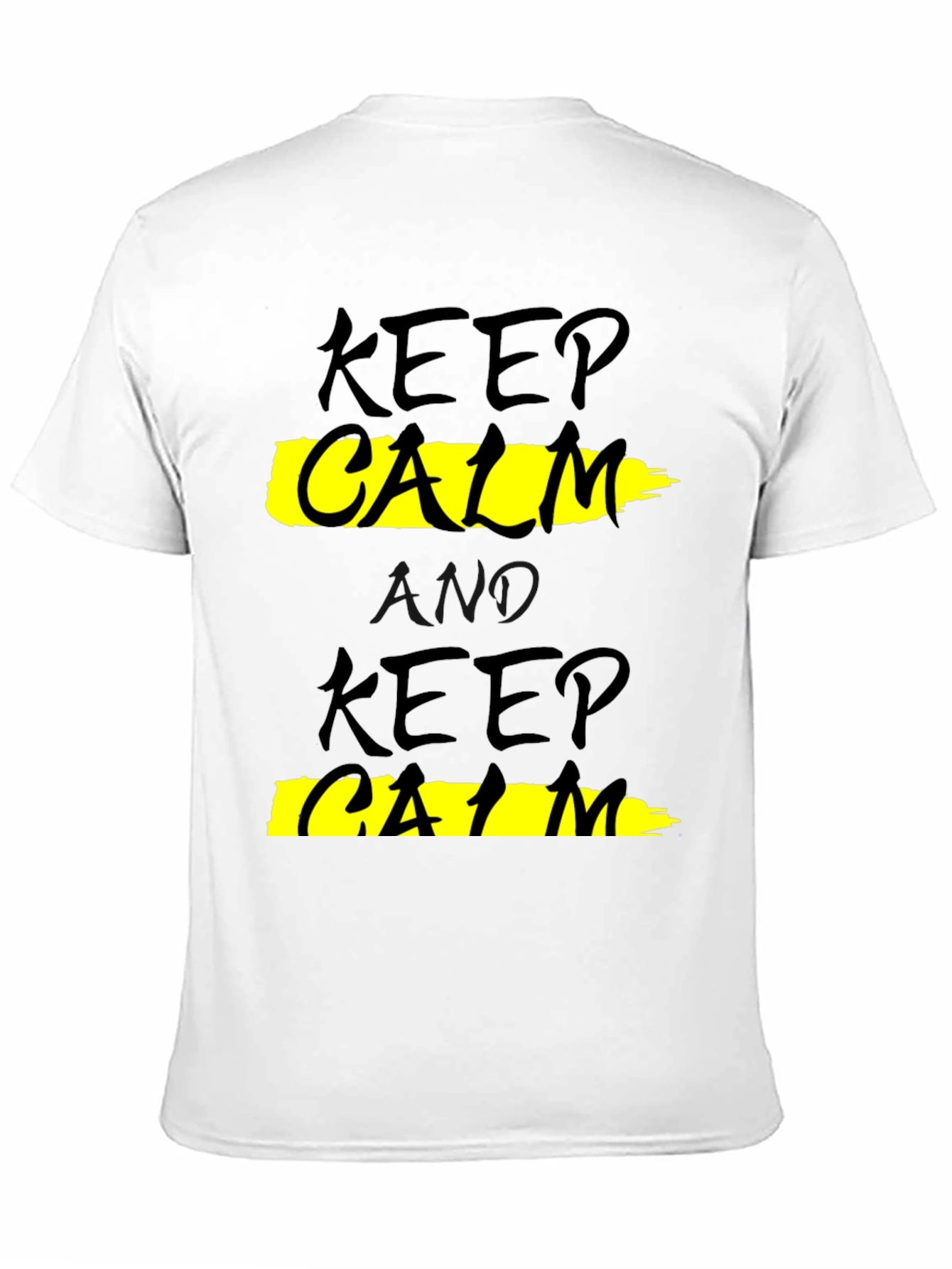Keep Calm Black Graphic T-Shirt