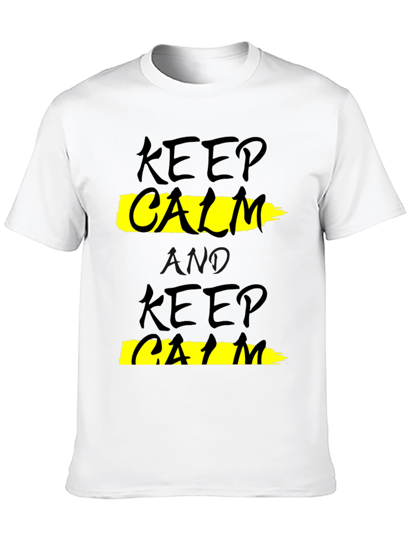 Keep Calm Black Graphic T-Shirt