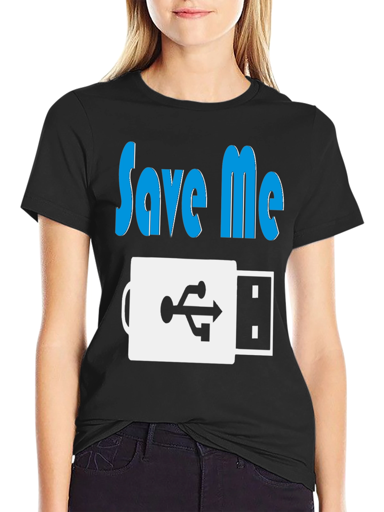 Save Me USB T-Shirt - Funny Geek Tee