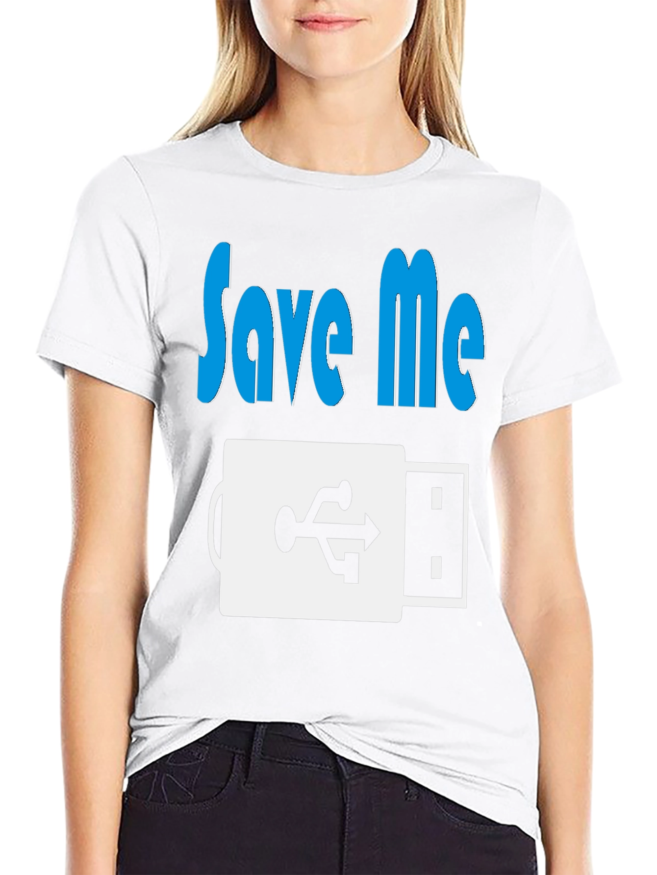 Save Me USB T-Shirt - Funny Geek Tee