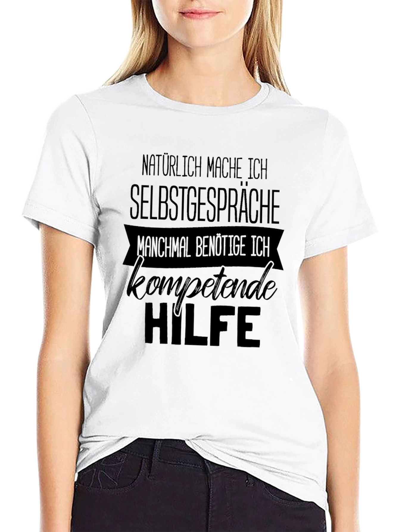 Funny German T-Shirt: Naturally I Talk to Myself