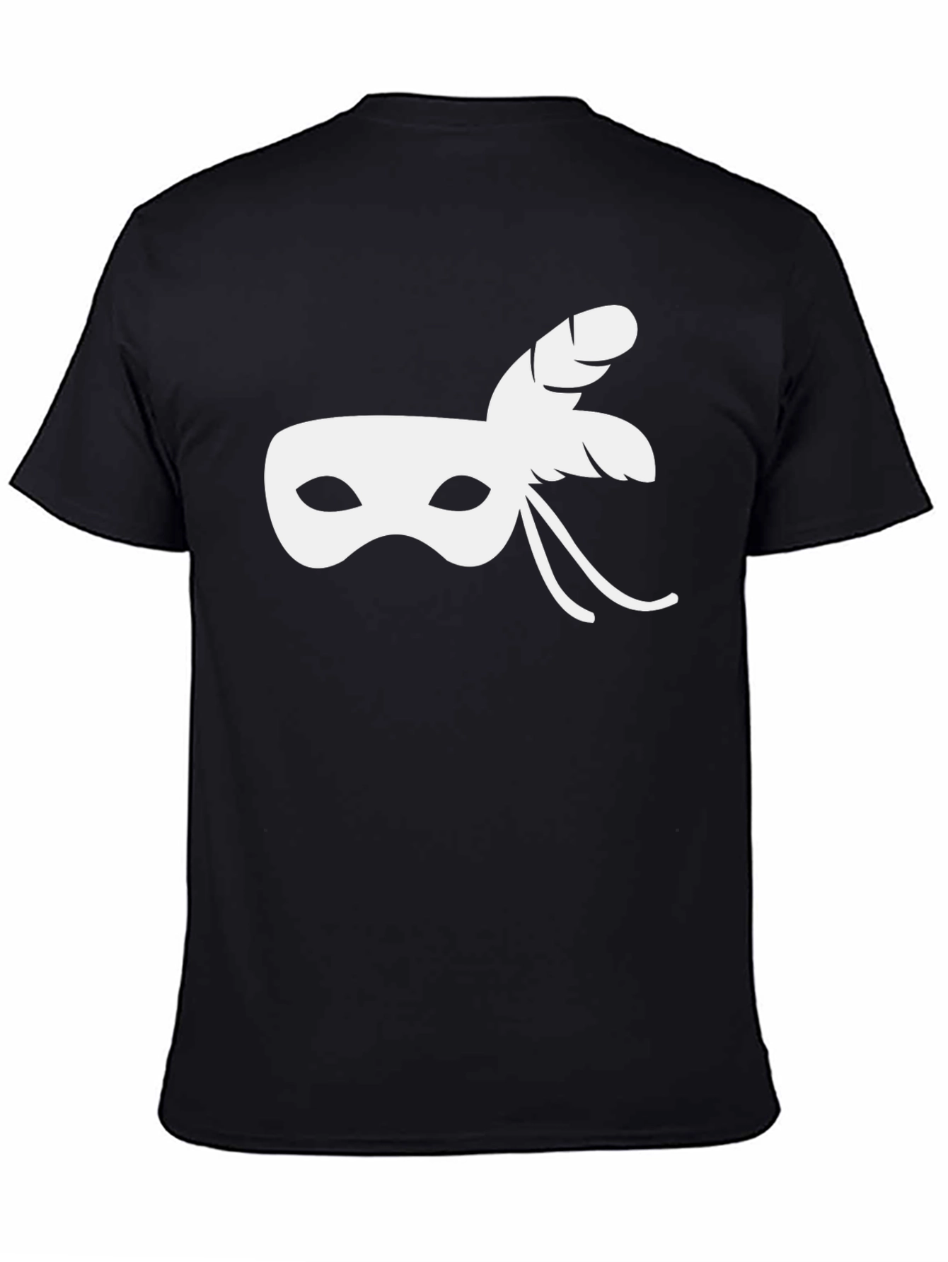 Masquerade Mask Graphic T-Shirt - Black