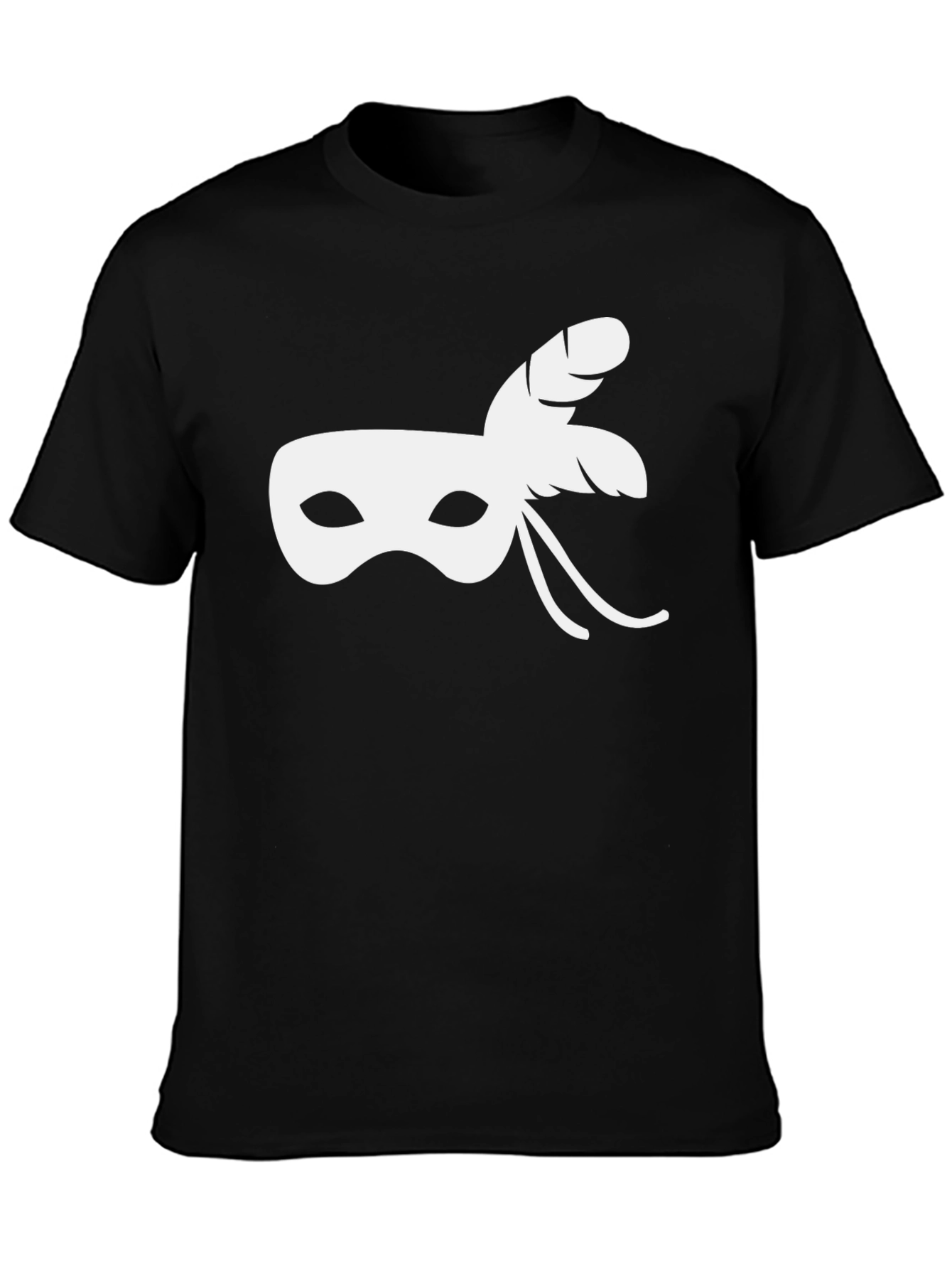 Masquerade Mask Graphic T-Shirt - Black