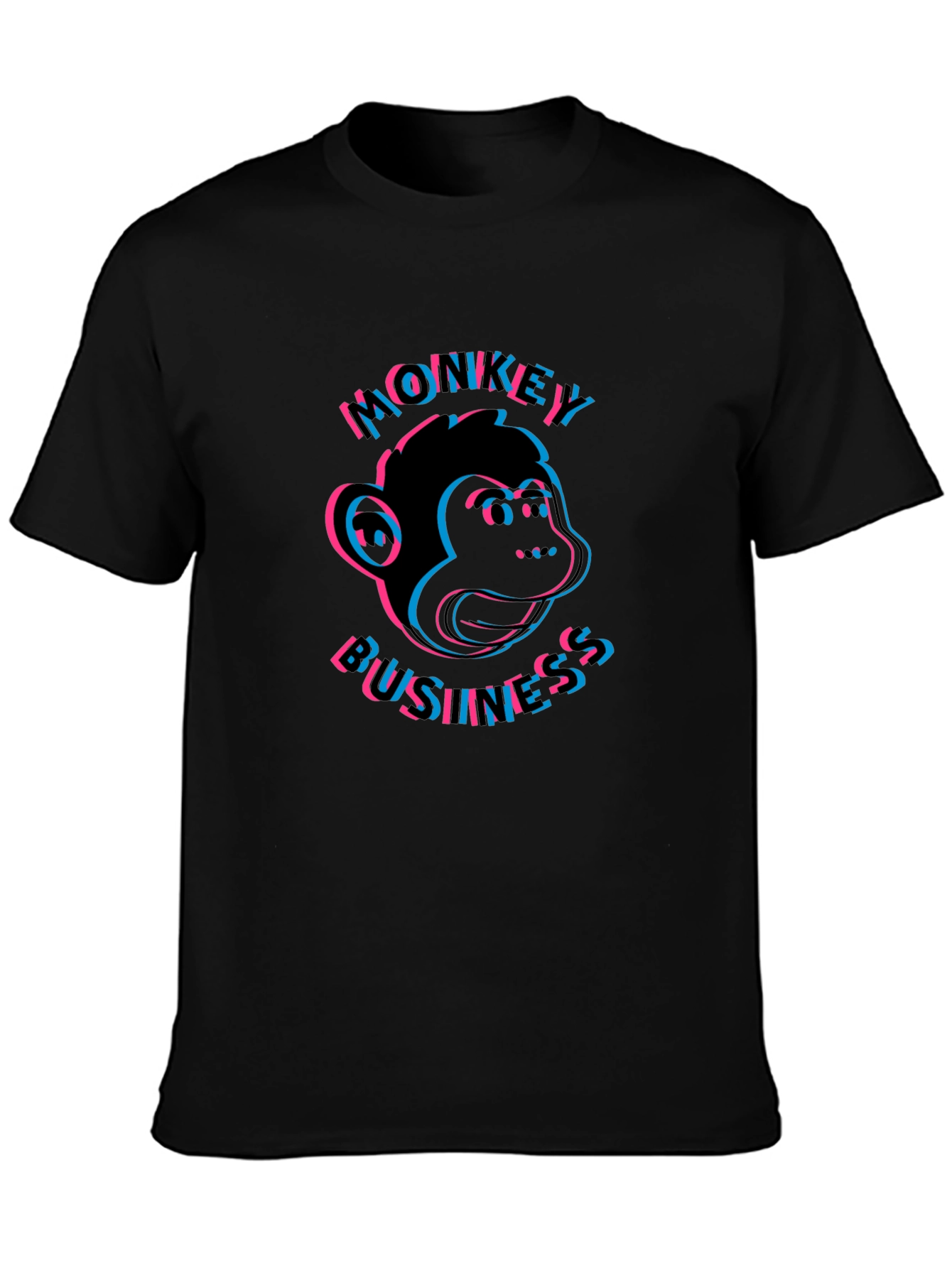 Monkey Business Graphic Tee - Black