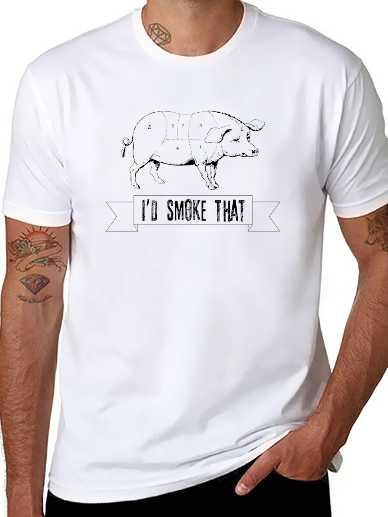 Id Smoke That BBQ Pig T-Shirt