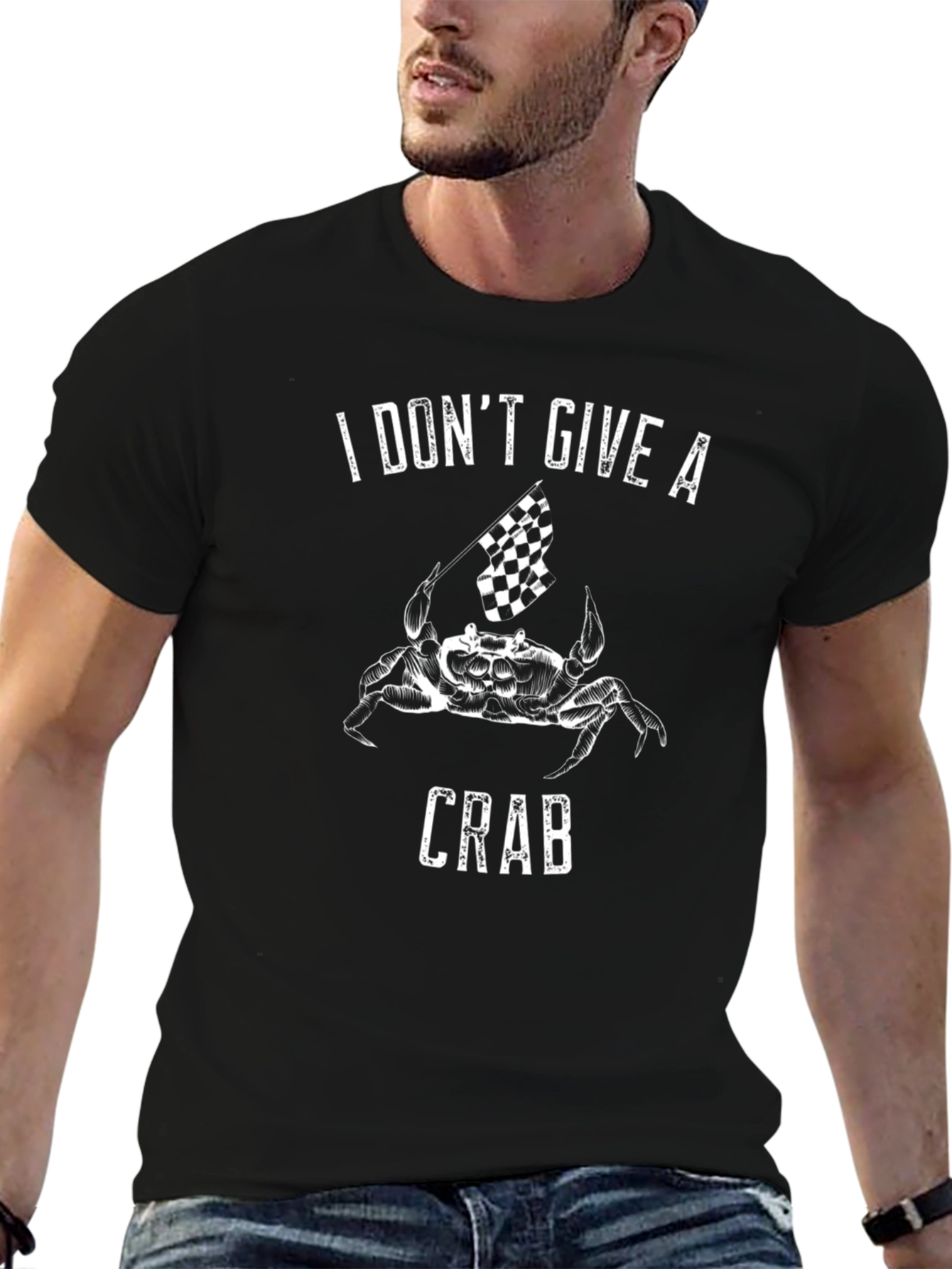 I Dont Give A Crab T-Shirt Funny Racing Tee