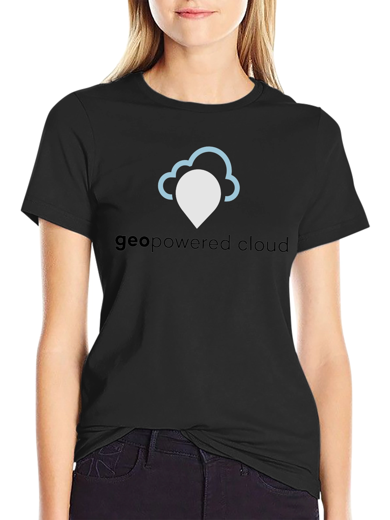 GeoPowered Cloud Black T-Shirt