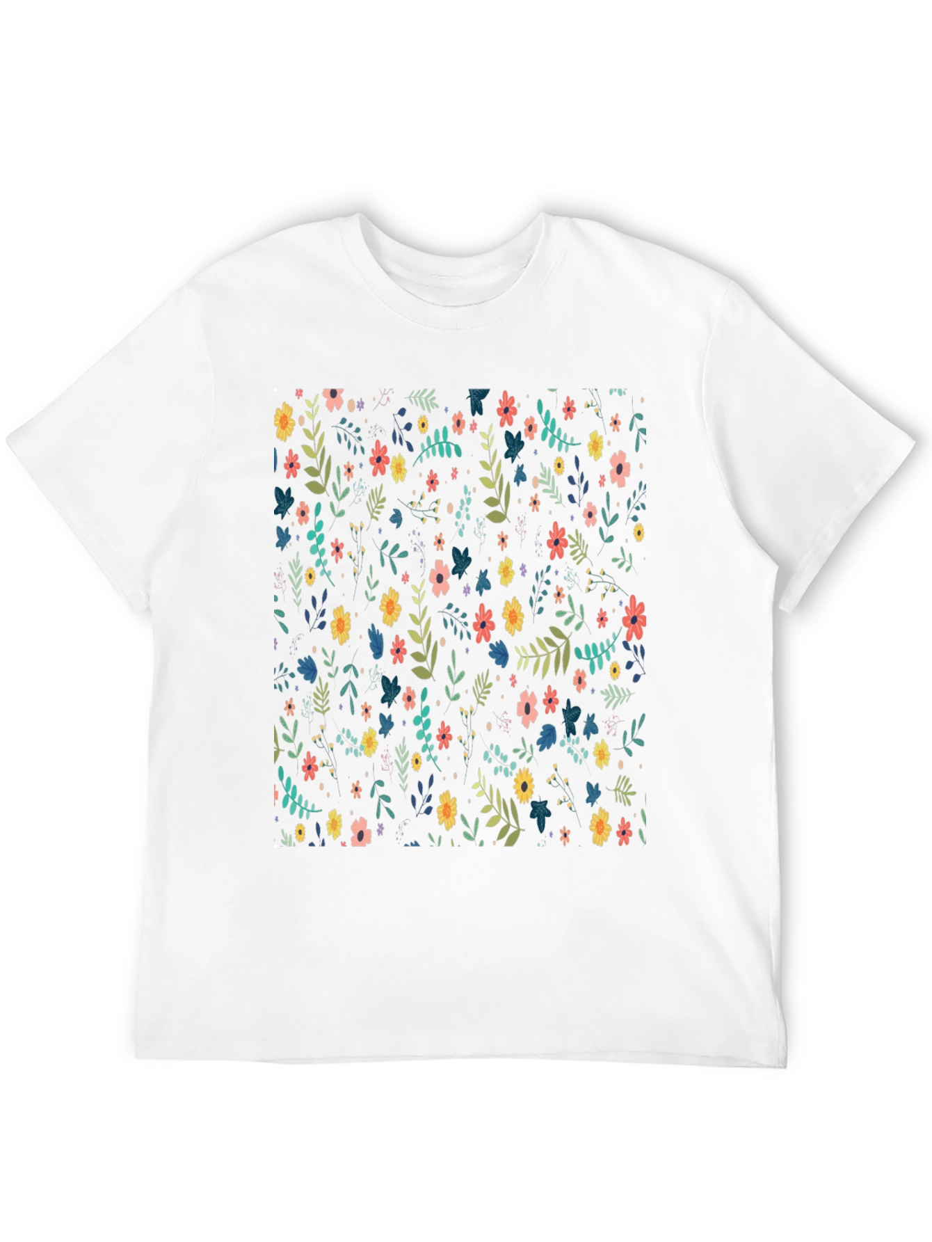 Floral Print Black T-Shirt