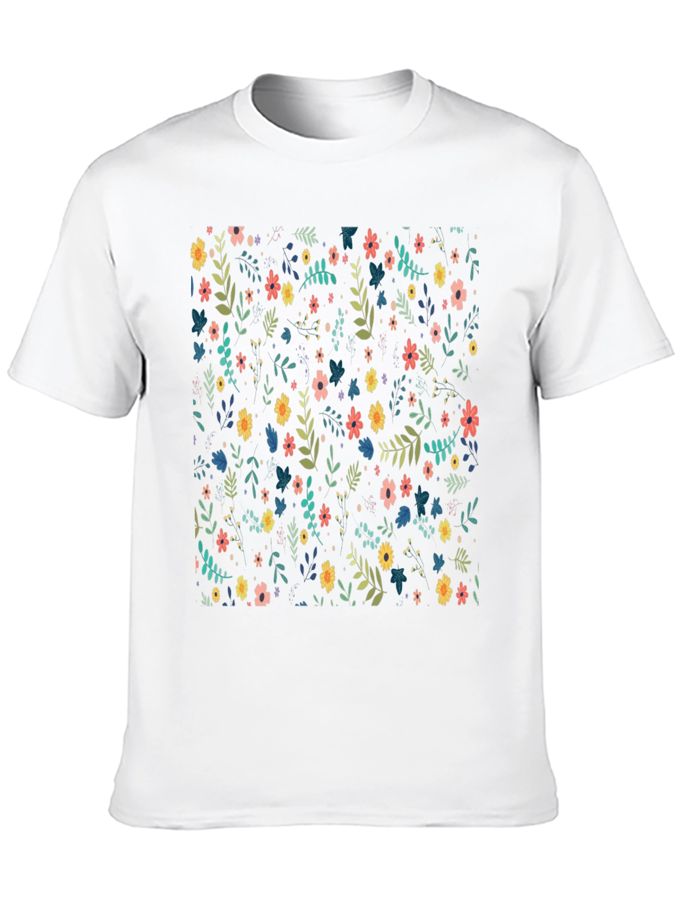 Floral Print Black T-Shirt