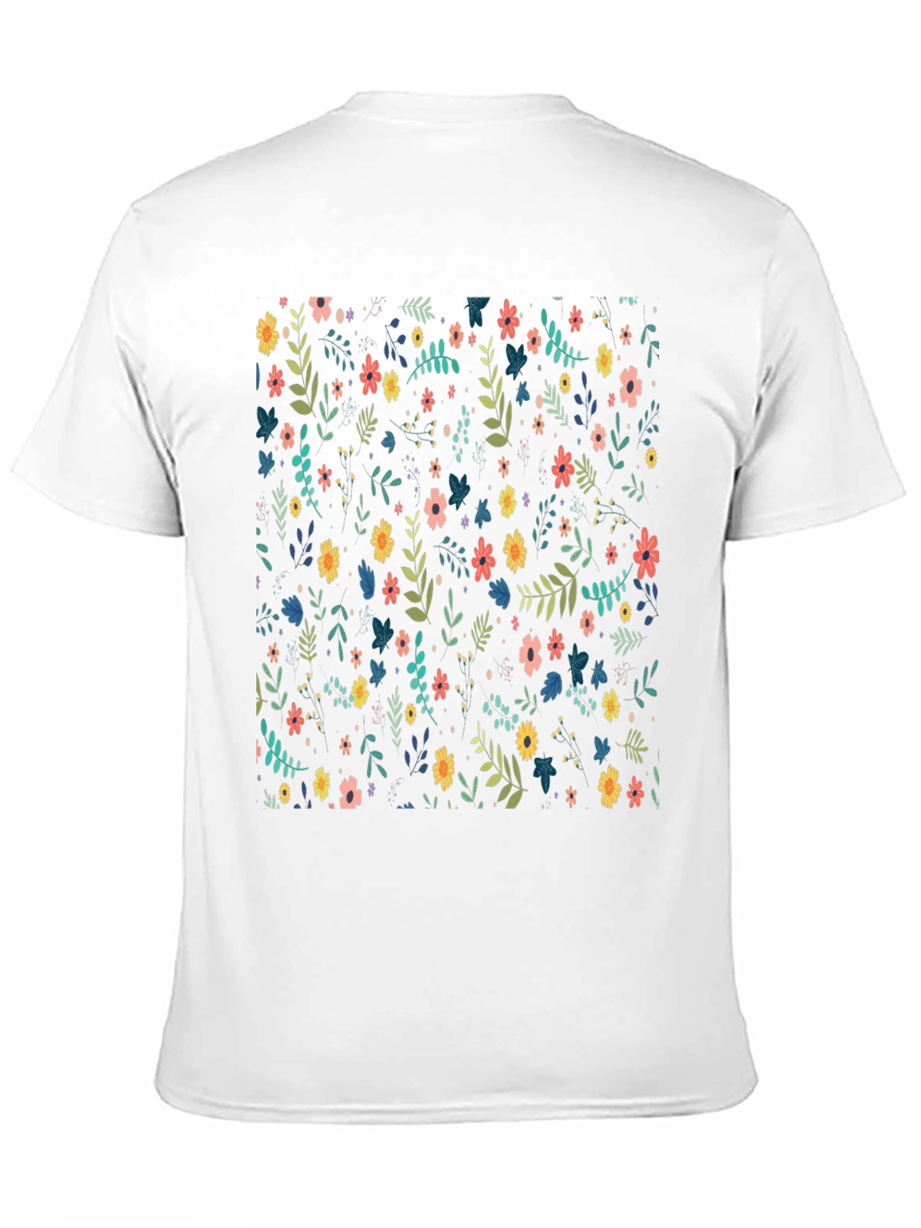 Floral Print Black T-Shirt