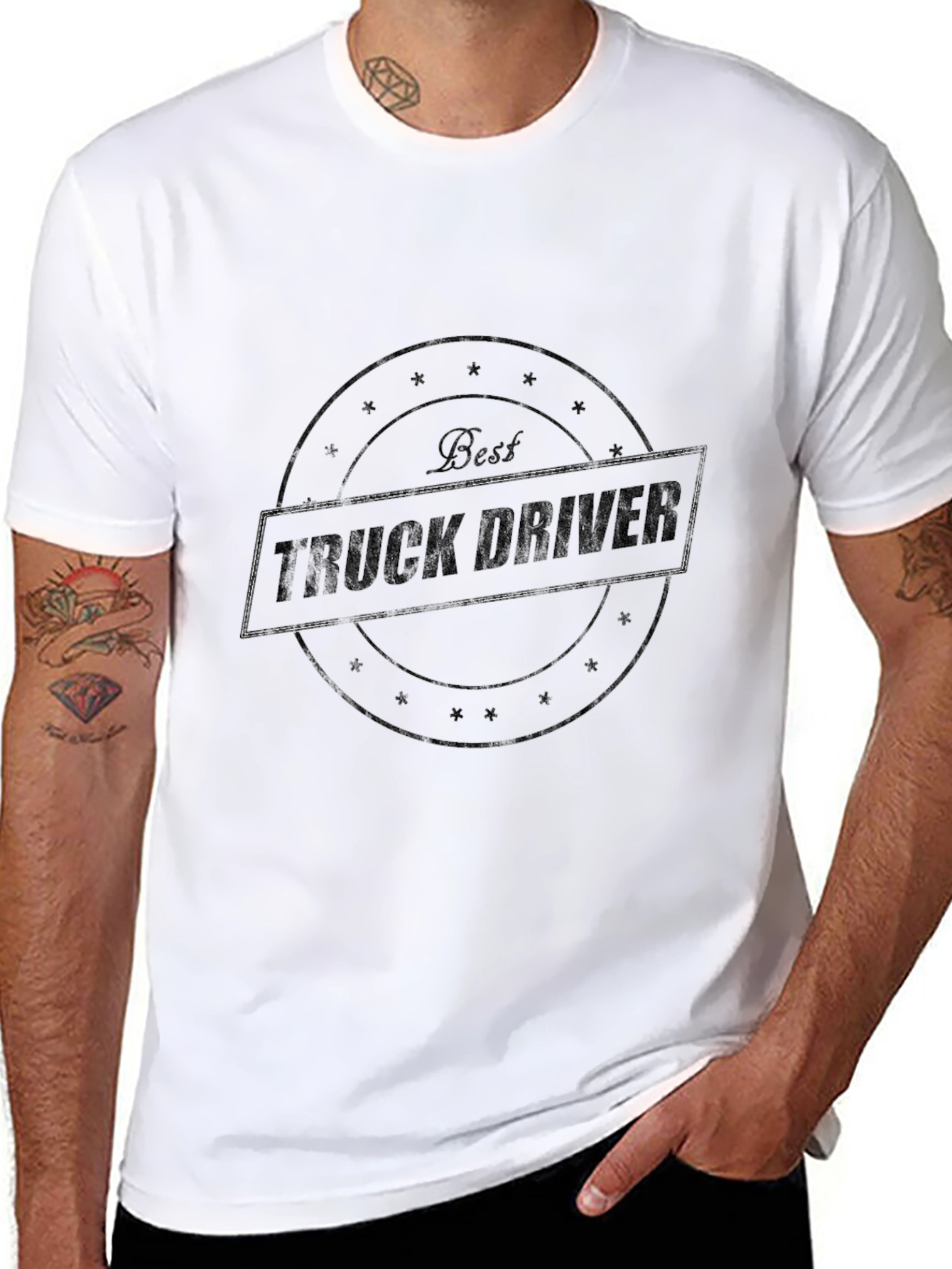 Best Truck Driver Black Graphic T-Shirt