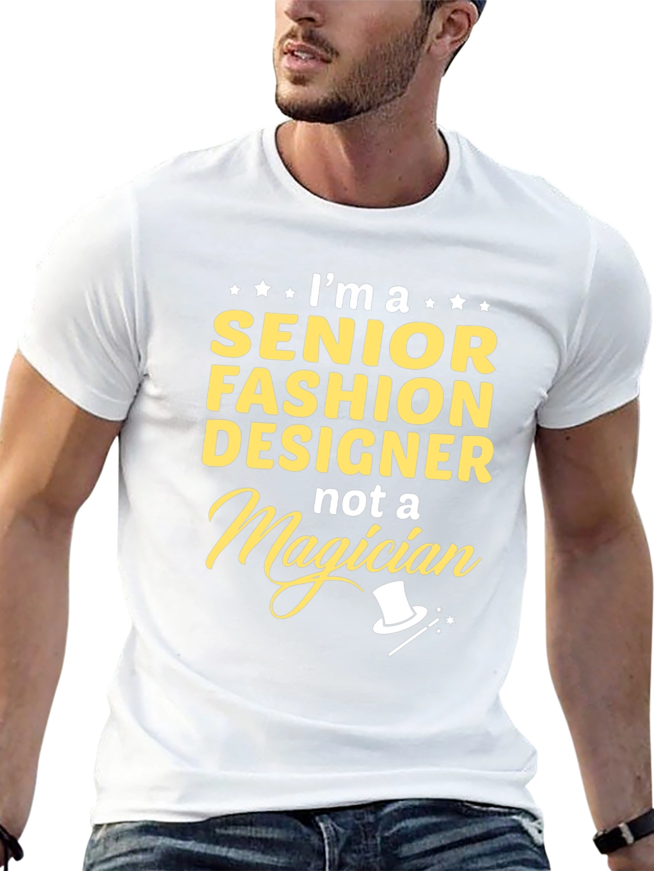 Senior Fashion Designer T-Shirt Funny Magician Graphic Tee